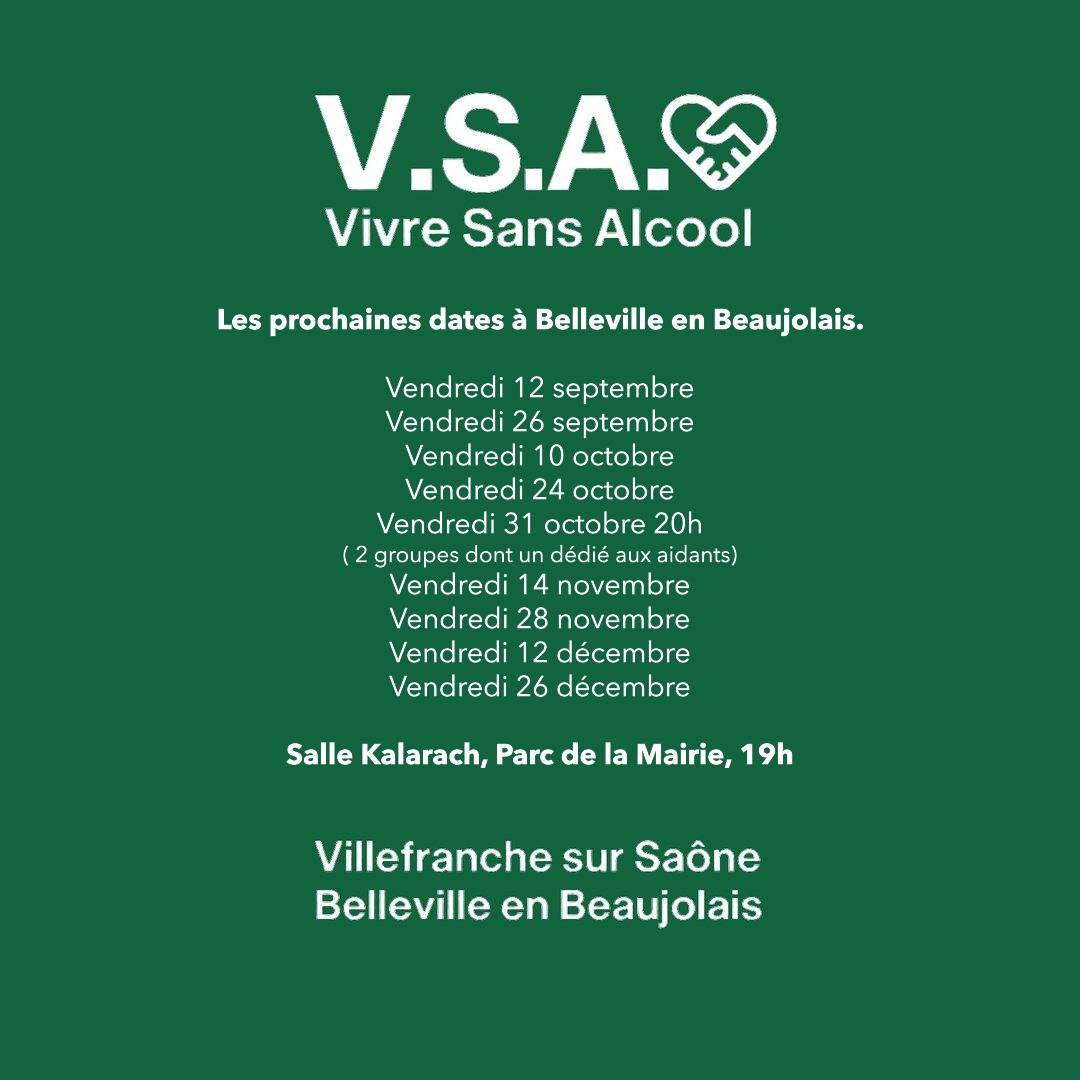 Prochaines réunions VSA à Belleville en Beaujolais