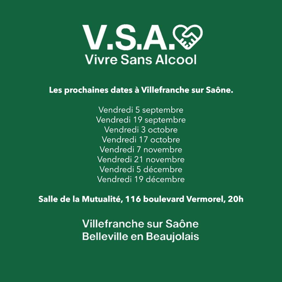 Prochaines réunions VSA à Villefranche sur Saône